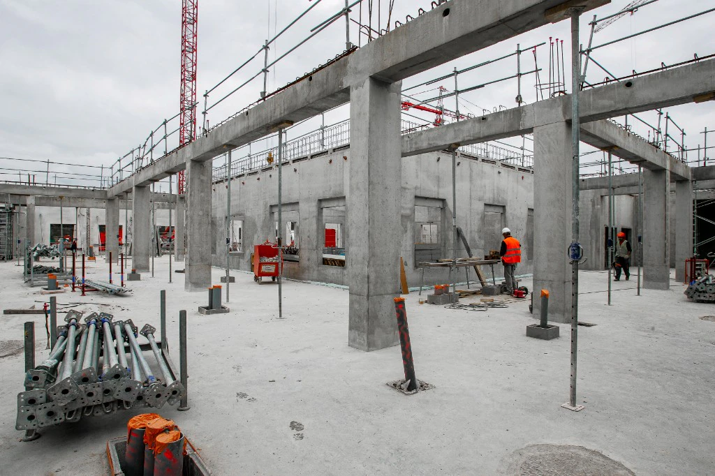 Chantier en construction - structure béton